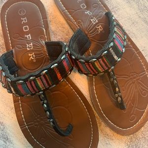 Serape sandals